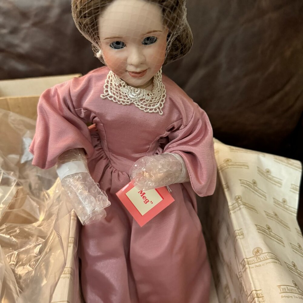 Ashton Drake Porcelain Doll "Meg" from the Little Women Collection